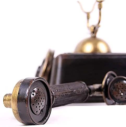 Decoração de telefone fixo rotativo antigo, telefones decorativos vintage, Iron Modelo Vintage Modelo