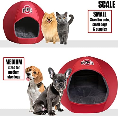 MacCabi Art Ohio State University - esporte Ball Igloo Pet Bed Small