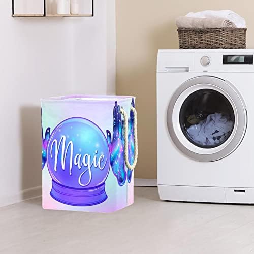 Magic Crystal Ball e Hands Gothic com cesto de lavanderia pastel cesto de lavanderia cesto de organizador retangular
