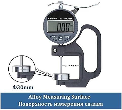 Slatiom Porcentagem digital Espessura do micrômetro Medidor de tamanho grande liga de tamanho de medição de pinça de superfície