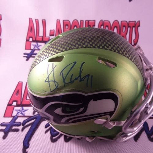 Sheldon Richardson Authentic assinou o Mini Capacete Autografado JSA. - Capacetes NFL autografados