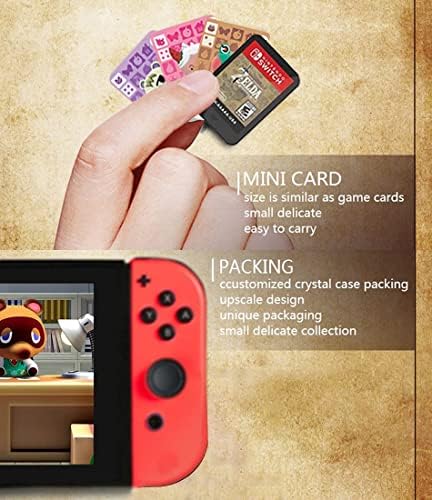 72 PCS Mini Cards Compatível com Animal Crossing New Horizons para Switch/Switch Lite/Wii U