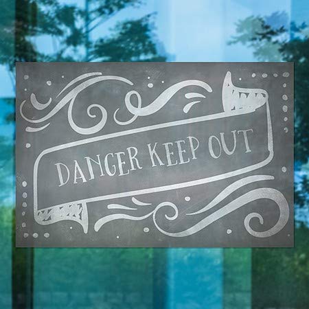 CGSIGNLAB | Danger -than -da janela Danner Banner Agarração de janela | 36 x24