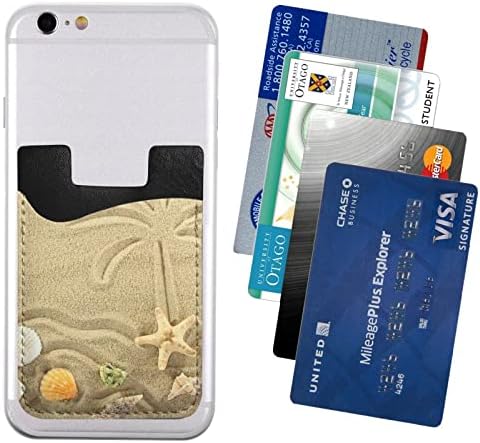 Portador de cartão de telefone Ocelio para a parte traseira do telefone, porta de telefone de couro, compatível com iPhone, Android