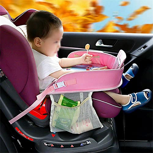 Swaschiu Car Segurança do bebê Bandejas de assento portátil Desenho à prova d'água do telefone celular Toy Comida Drink Table
