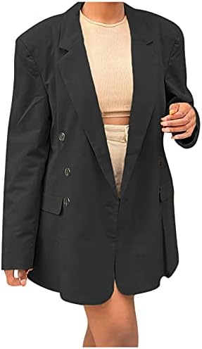 Botões de colarinho de lapela da primavera feminina 2023 Jackets blazer para mulheres casuais de negócios