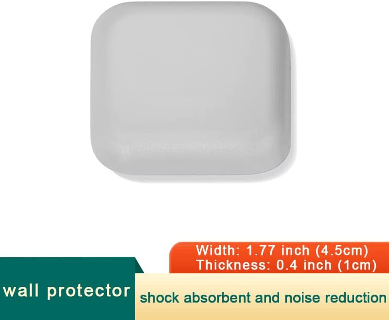 3pcs Protetor de parede de tampa cinza de porta cinza silenciosa, protetor de para -choque absorvente de choque, escudo de parede