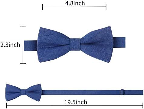 Ausky 8 pacotes elegantes laços pré-amarrados ajustáveis ​​para homens meninos em cores diferentes （1 e 4 e 5 e 6 e 8pack