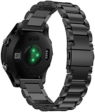 Relógio de aço inoxidável NanWN Banda de cinta para Garmin Forerunner 935 GPS Watch