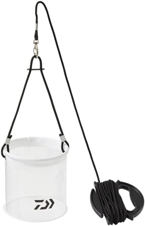 Daiwa Bucket transparente, spray de água portátil, branco claro, aprox. 5,9 x 5,9 x 5,9 polegadas, 15