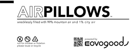 Airpillows ™ 350 contagem de bolhas de ar preenchidas premium para envio de pacotes | 6,6 pés cúbicos, 40 galões, 4x8 polegadas