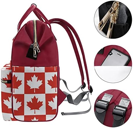 Funnystar Maple Leaf Canada Ca Bandeira Impressa Bolsa de fraldas Baby Bagpack Sacos de Nappy Bolsa de ombro à prova d'água