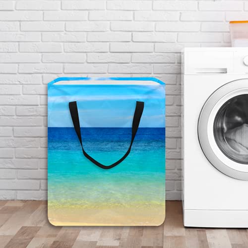 Grande cesta de lavanderia cesto de lavanderia cesto com alças bolsa dobrável para roupas, lixo dobrável para lavar roupas