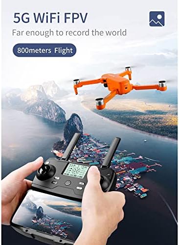 Drones de stseace com câmera para adultos 6k UHD, 5G WiFi Quadcopter com motor sem escova, GPS volta para casa, siga -me drones
