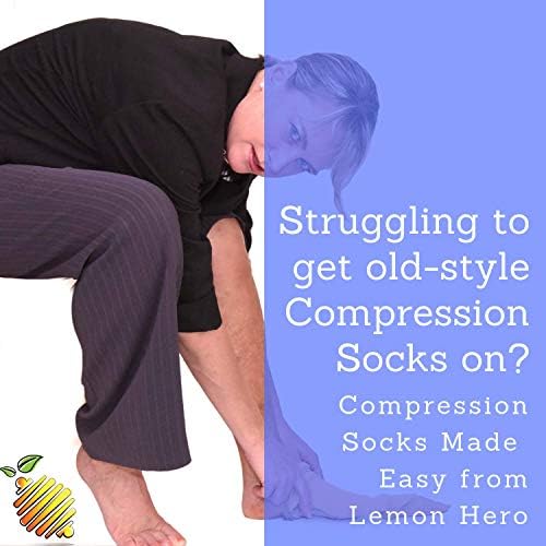 Lemon Hero Short Zipper Meias de compressão para mulheres e homens abertos de pé 15-20 mmhg meias de compressão com zíper médico