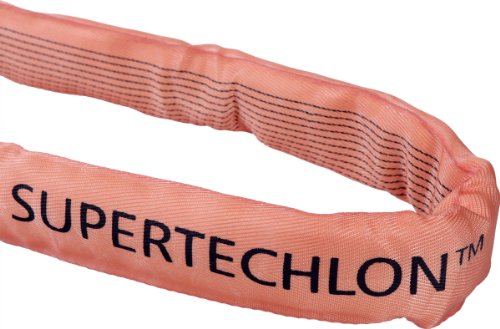 Mazzella Supertechlon Polyster Round Sling, infinita, laranja, 10 'de comprimento, 4 23/32 Largura, 30.000 libras Capacidade