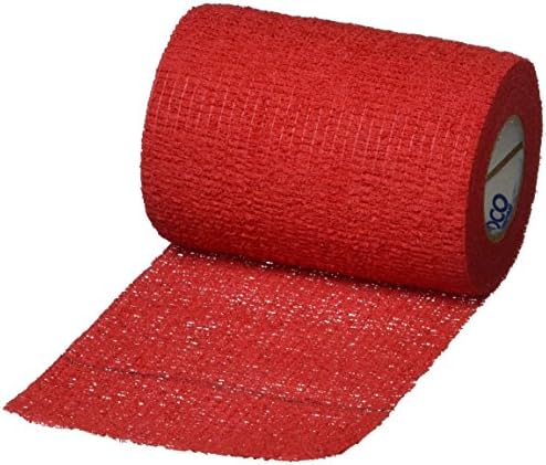 Fita coesa pró-trainer, 3 '' x 6 yd, vermelho