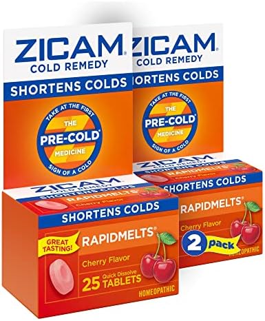 Zicam Remedy Cold Zinc Rapidmelts, Flavor Cherry, 25 contagem