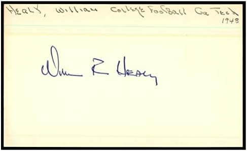 William Healy assinou cartão de índice 3x5 autografado 1948 Georgia Tech 87412 - Assinaturas de corte da faculdade