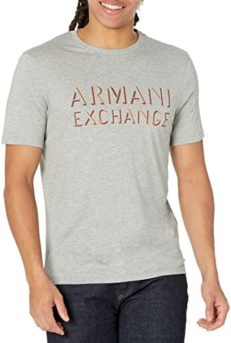 A | X Armani Exchange masculino do logotipo Shadow Design Slim Fit T-Shirt