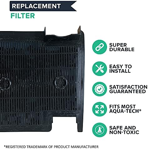 Pense em filtros de aquário de reposição crucial - compatível com aquatech ez -change #1 e aqua Brand 5-15 filtros de energia - pacote de 12