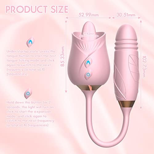 Brinquedos sexuais para mulheres - estimulador sexual de rosa atualizado para mulheres com 10 sucking empurrando vidrador