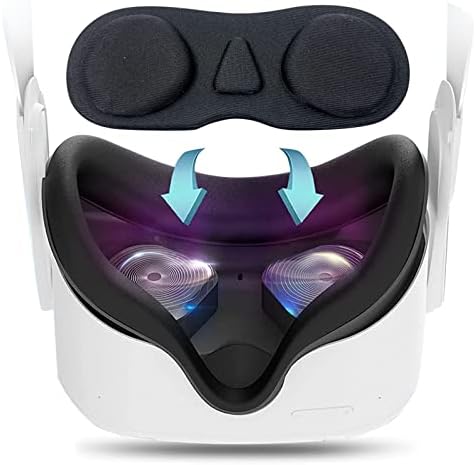 Tampa da grelha do controlador para acessórios Oculus Quest 2, estojo de proteção de silicone para meta VR, tampa de lente de