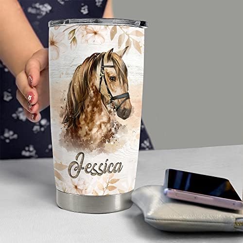 Motivação personalizada do copo de cavalo de SandJest 20 onças de 30 onças com presente de tampa para mulheres menina filha irmã amantes