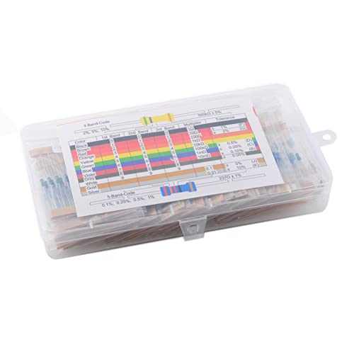 STEMEDU 600pcs/lote 1/4w kit de sortimento de resistor de filme de metal, resistores de 1%.