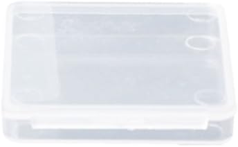 Caixa de plástico Zhizhou 1 pedaço de caixas de armazenamento de jóias de plástico claro pequenas de jóias de contas artesanato recipientes de estojo 4.4x4.4x0.6cm/1.73 x1.73 x0.24