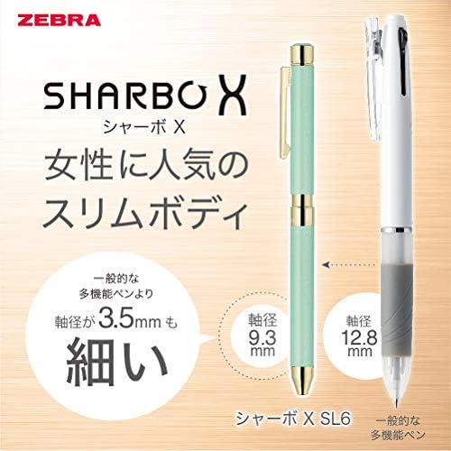 Zebra sb36-lmg sharbo x caneta multifuncional sl6, couro, verde de menta