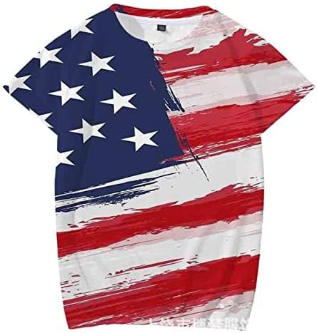 Camiseta masculina camiseta masculina camiseta masculina camiseta masculina gráfica 3d impressão de verão Top EUA American Flag