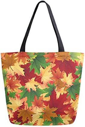 Folhas de outono Canvas Tote Bag Top Holo