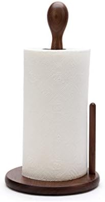 YFQHDD Bambu Wood Standing Tootom Toarder, Dispensador de suporte para toalhas de papel de bambu, base ponderada, base ponderada