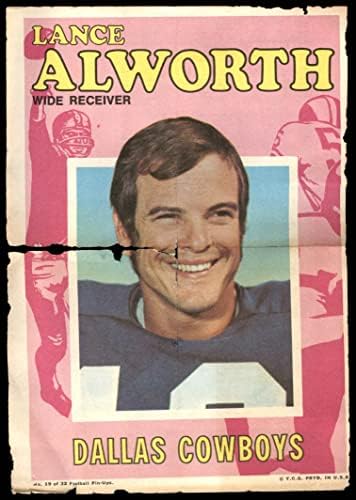 1971 Topps # 19 Lance Alworth Dallas Cowboys Good Cowboys