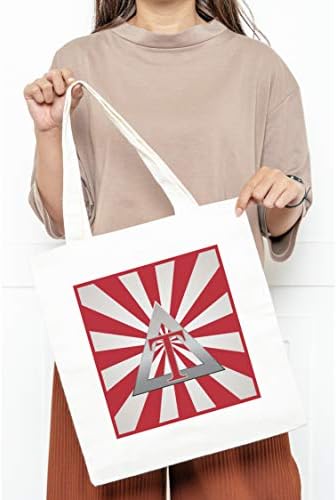 Greeklife.store Triangle Fraternity Canvas Sacha de compras, bolsa de pano de compra reutilizável, sacola de mercado