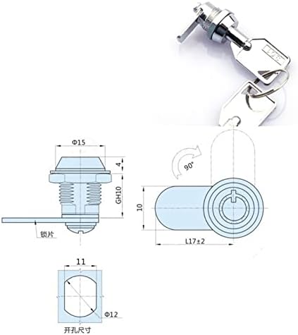 Pikis Gabinete Tubular Cam trava Pinball Frequency Lock Lock Communication Arquive Arquive Bloqueio MA094 F 1PCS
