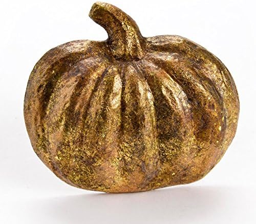 CAFFCO Pumpkin Gold -Colored Resin Napkin Rings - Conjunto de 4