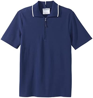 Camisa pólo adaptativa para masculino com zíper