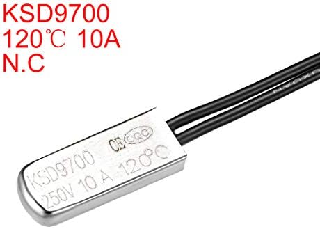 Termostato UXCELL KSD9700, 120 ℃ Normalmente interruptor térmico da chave de temperatura, N.C 10A Controlador de