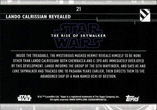2020 TOPPS Star Wars The Rise of Skywalker Série 2 Purple 21 Lando Calrissian Revelaed Trading Card