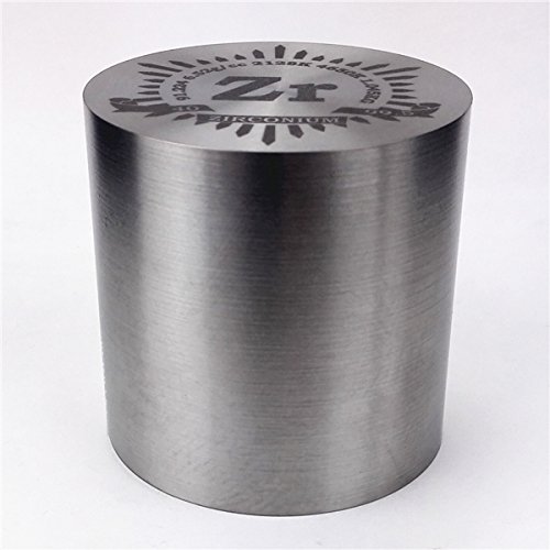 1 kg de gorjeta fina cilindro de metal de zircônio dia59 × 59mm 99,5% Tabela periódica gravada