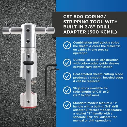 Cablematic CST 500 Ferramenta de remoção e remoção para técnicos, eletricistas e instaladores profissionais, ferramenta de facilidade
