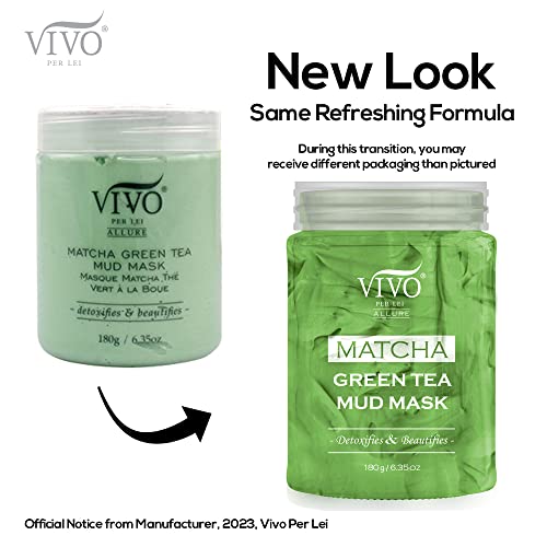 Máscara de chá verde da Matcha Matcha - máscara de argila de caulim para rosto - máscara facial de lama hidratante para pele macia e macia - máscara facial hidratante com aloe vera - 6,35 oz