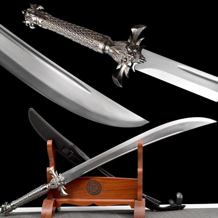 Espada artesanal GLW GLW Batalha de espada artesanal pronta para espada Broadsword Dao Sharp High Manganês Blade de aço