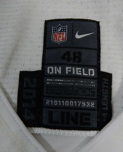 2014 San Francisco 49ers 66 Jogo emitiu White Jersey DP16463 - Jerseys de jogo NFL não assinado usada