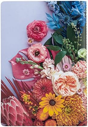 Petite Productivity Journal - Bouquet de Rainbow Bouquet. Notebook para organizador de página e lista de tarefas forrada. Papel Mohawk
