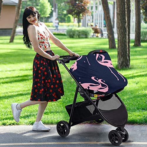 Covers de assento de carro para bebês flamingo - capa de carrinho de carrinho capa de carrinho de compra, dossel