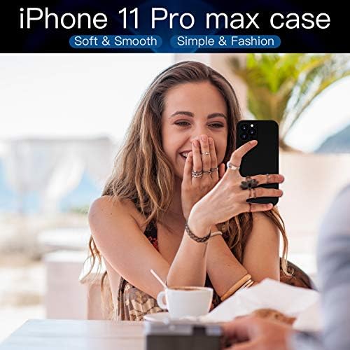 PEAFOWL iPhone 11 Pro Max Case compatível com iPhone 11 Pro Max Matte Silicone Gel Tampa com proteção de corpo inteiro
