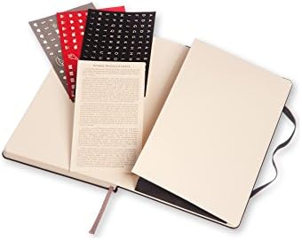 Moleskine -2017 Notebook semanal, 18m, grande, preto, capa dura